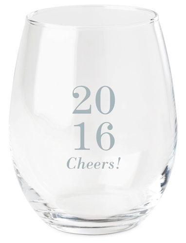 Big Number Cheers Stemless Wine Glass Personalized Home Decor
