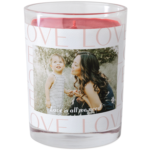Love Gallery of One Glass Candle, Glass, Fireside Spice, 9oz, Multicolor