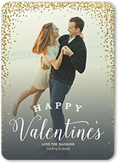 beloved confetti valentines card 5x7 flat