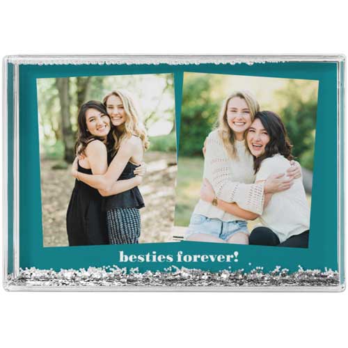 Tilted Gallery of Two Glitter Block, Multicolor, multi