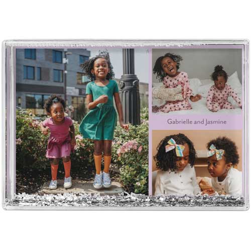 Gallery of Three Glitter Block, Multicolor