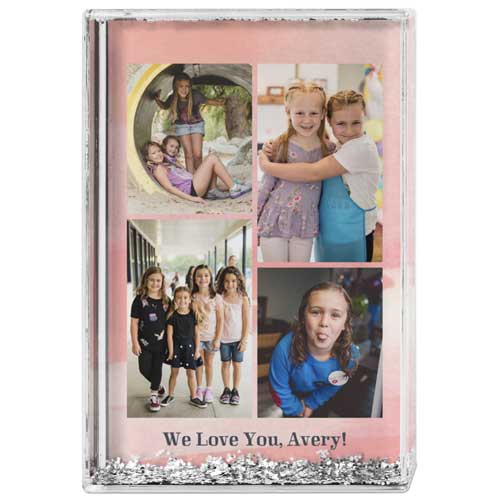 Gallery of Four Portrait Glitter Block, Multicolor, multi