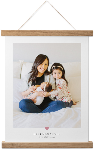 My Heart Hanging Canvas Print, Natural, 11x14, Pink, faded rose