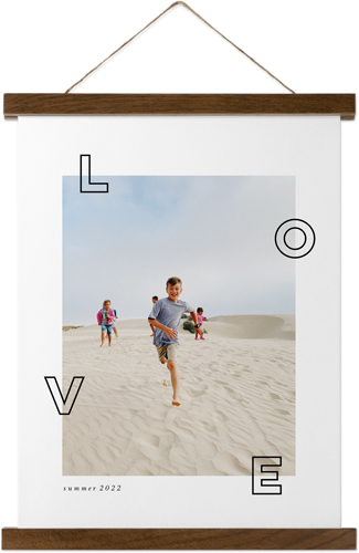 Space for Love Hanging Canvas Print, Walnut, 11x14, White