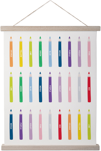 Colored Pencils Hanging Canvas Print, Rustic, 16x20, Multicolor