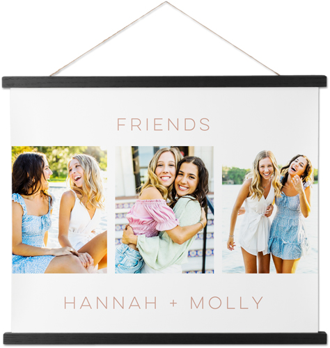 Kids Gallery of Three Hanging Canvas Print, Black, 16x20, Multicolor