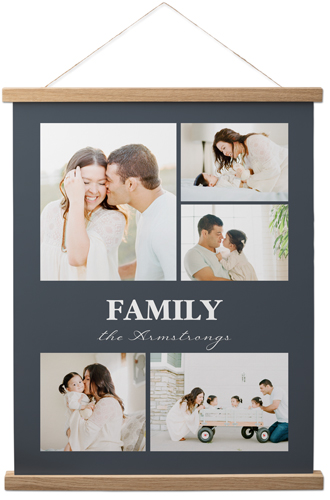 Picture Gallery Collage of Five Hanging Canvas Print, Natural, 16x20, Gray, gray