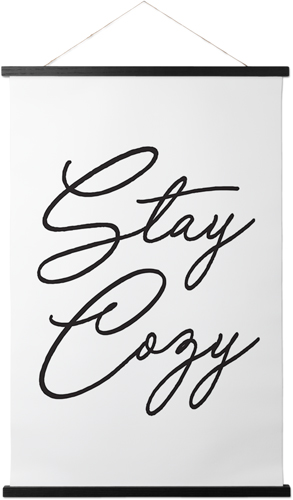 Stay Cozy Hanging Canvas Print, Black, 20x30, Multicolor