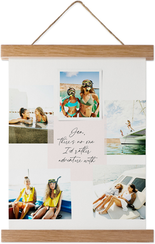 Handwritten Note Collage Hanging Canvas Print, Natural, 8x10, White