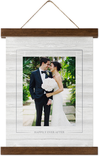 Simple Outline Border Hanging Canvas Print, Walnut, 8x10, Gray