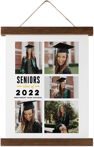 Class Of Hanging Canvas Print, Walnut, 8x10, White