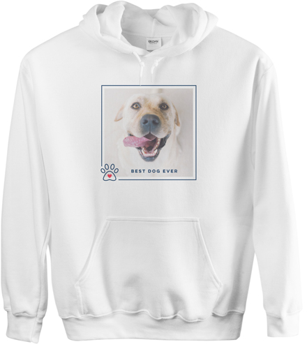 Best in Show Best Dog Ever Custom Hoodie, Single Sided, Adult (S), White, Blue