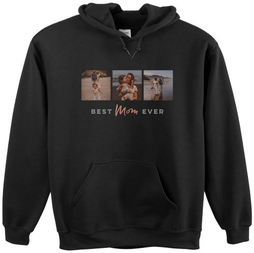 The Best Three Custom Hoodie, Single Sided, Adult (S), Black, White