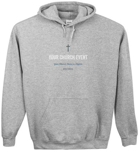 Church Event Custom Hoodie, Double Sided, Adult (S), Gray, Gray