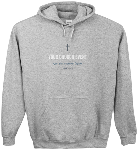 Church Event Custom Hoodie, Single Sided, Adult (S), Gray, Gray, silver