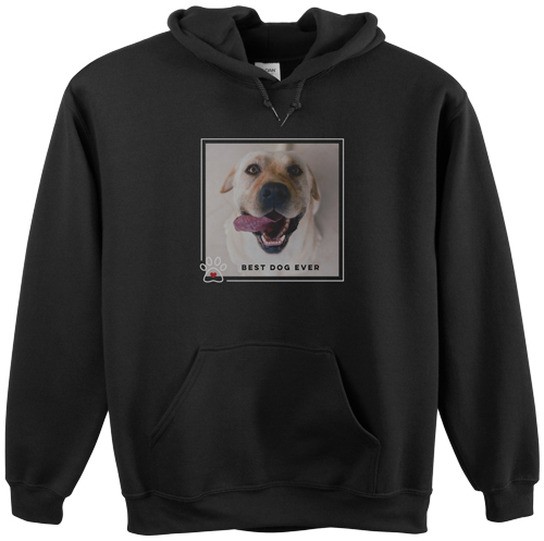 Best in Show Best Dog Ever Custom Hoodie, Double Sided, Adult (M), Black, Blue