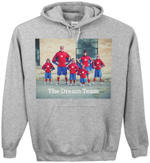 Custom Photo on a Hoodie With Custom Text, Glitter, Sayings