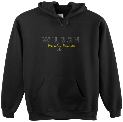 Reunion Make It Yours Custom Hoodie, Double Sided, Adult (L), Black, White, white
