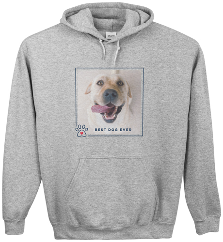 Best in Show Best Dog Ever Custom Hoodie, Double Sided, Adult (L), Gray, Blue, navy