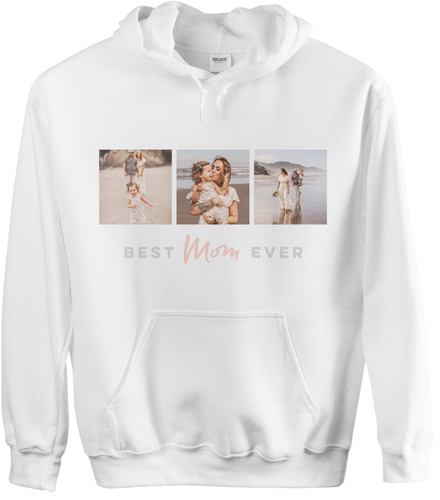 The Best Three Custom Hoodie, Single Sided, Adult (XL), White, White, white