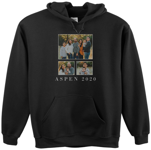 Reunion Gallery of Three Custom Hoodie, Double Sided, Adult (XL), Black, White