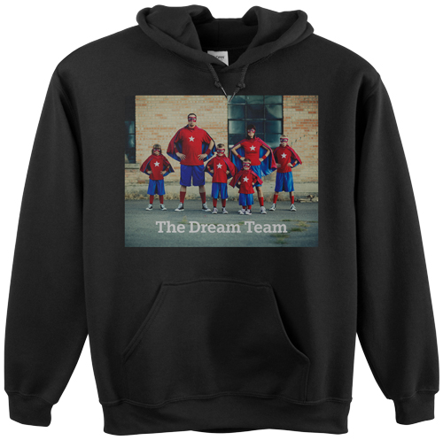 Photo Gallery Custom Hoodie, Double Sided, Adult (XL), Black, White, white