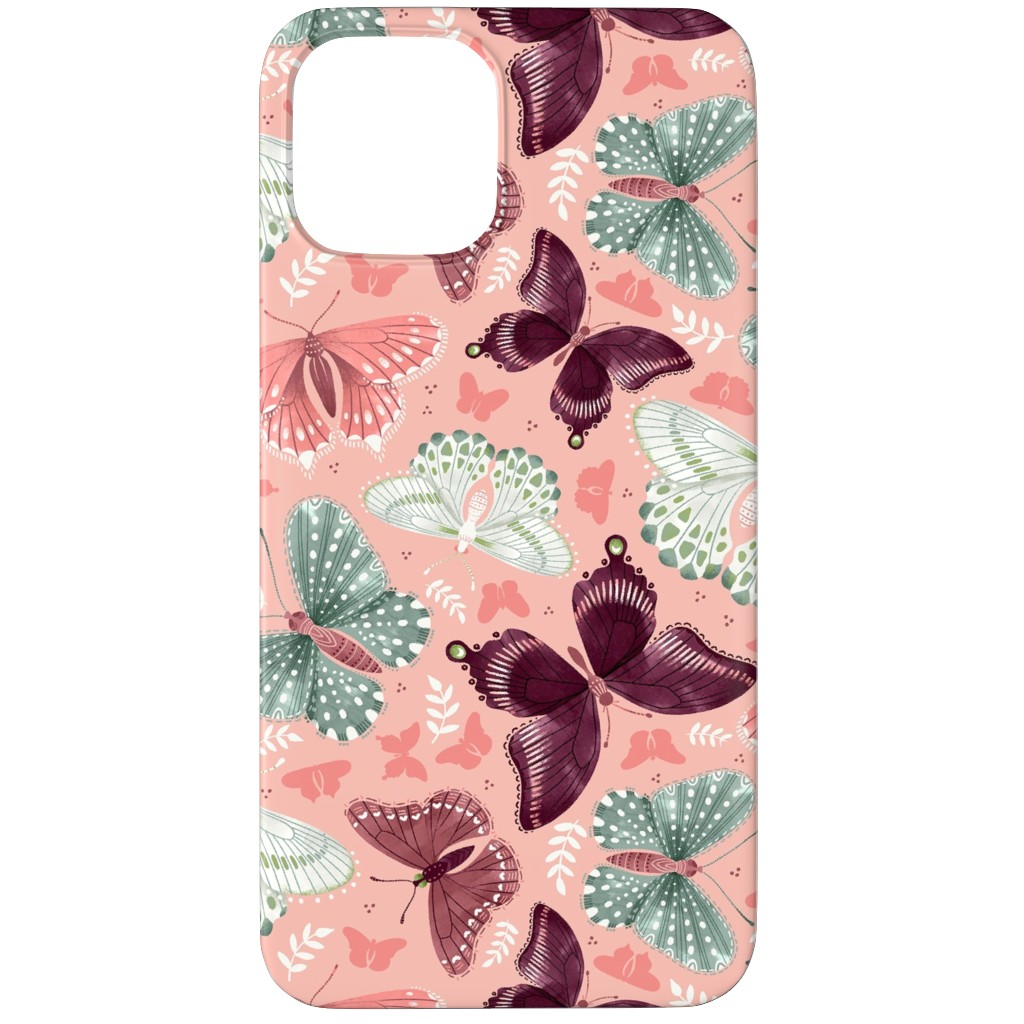 Romantic Butterflies - Pink Phone Case, Silicone Liner Case, Matte, iPhone 11 Pro Max, Pink