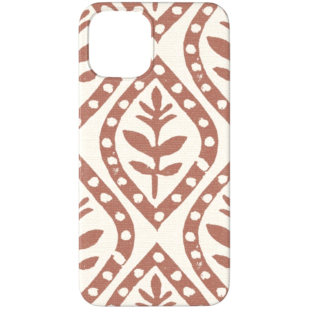 Molly's Print - Terracotta Phone Case, Silicone Liner Case, Matte, iPhone 11 Pro Max, Brown, Brown