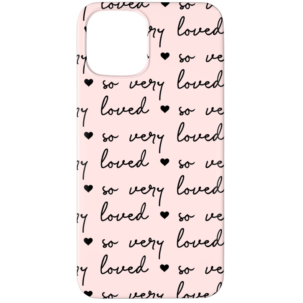 so Very Loved - Pink and Black Phone Case, Silicone Liner Case, Matte, iPhone 11 Pro Max, Pink, Bright Pink
