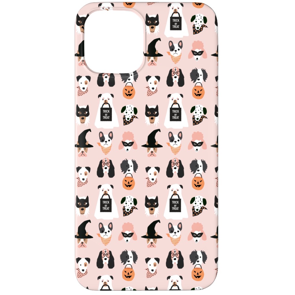 Halloween Puppies on Pink Phone Case, Silicone Liner Case, Matte, iPhone 11 Pro Max, Pink, Bright Pink