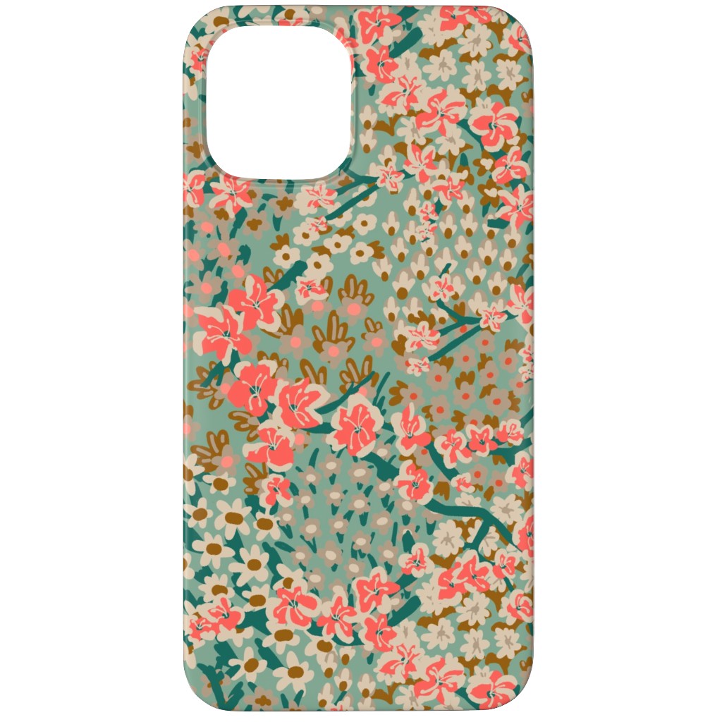 Bengal Kuma Floral - Multi Phone Case, Slim Case, Matte, iPhone 11 Pro Max, Green