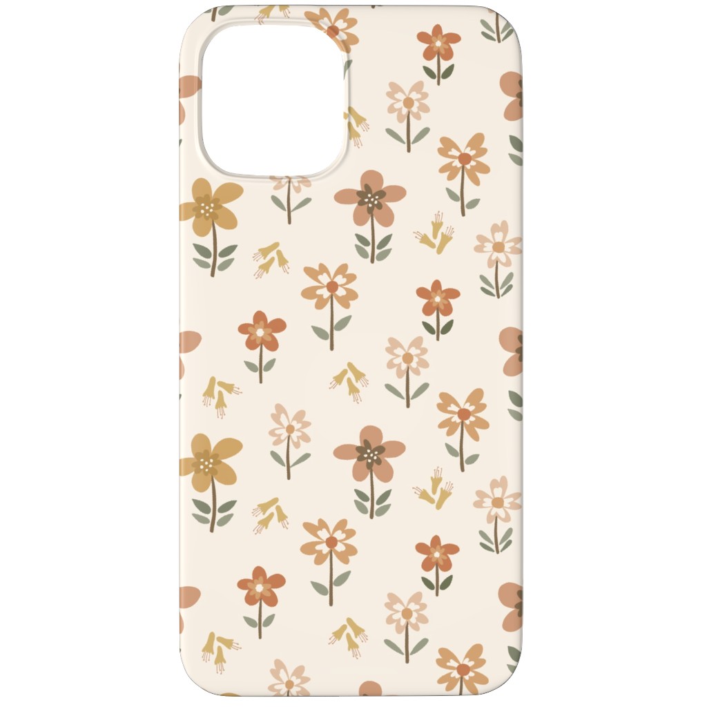 Retro Park Wildflowers Phone Case, Slim Case, Matte, iPhone 11 Pro Max, Beige, Pearl