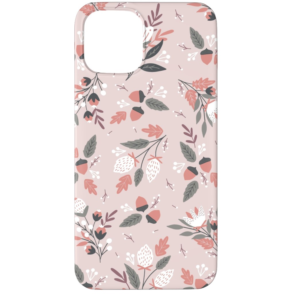 Fall Foliage - Pink Phone Case, Slim Case, Matte, iPhone 11 Pro Max, Pink, Bright Pink