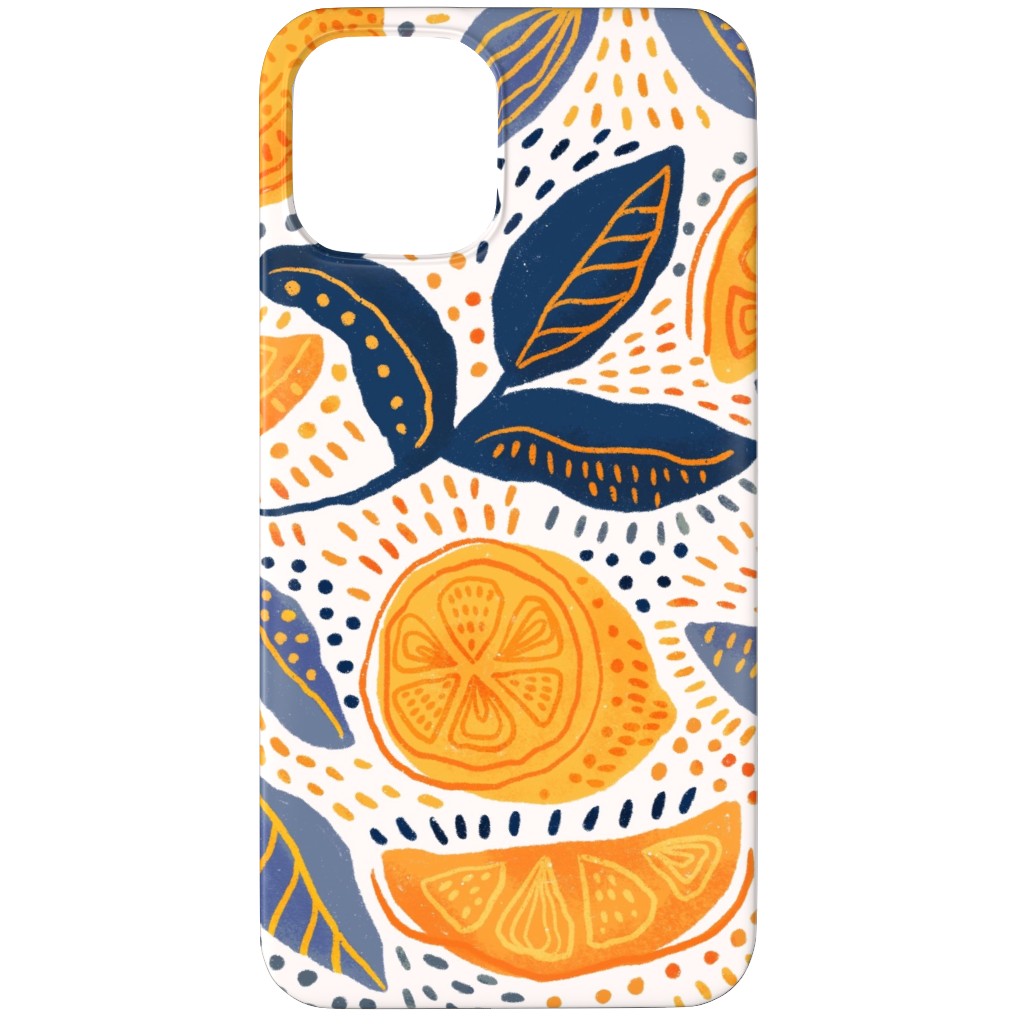 Give Me Those Lemons - Blue and Yellow Phone Case, Slim Case, Matte, iPhone 11 Pro Max, Yellow, Classic Yellow