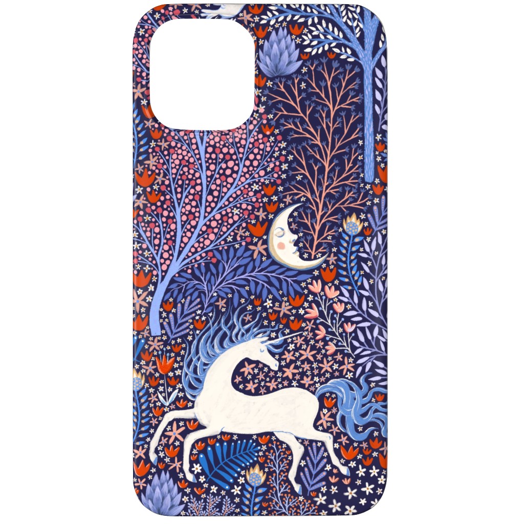 Unicorn in Nocturnal Forest - Purple Phone Case, Slim Case, Matte, iPhone 11 Pro Max, Purple, Purple