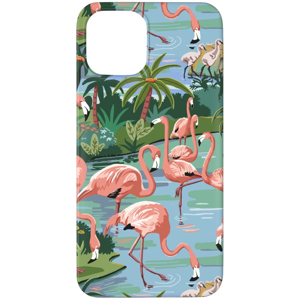 Flamingo Lagoon - Multi Phone Case, Slim Case, Matte, iPhone 11 Pro Max, Multicolor
