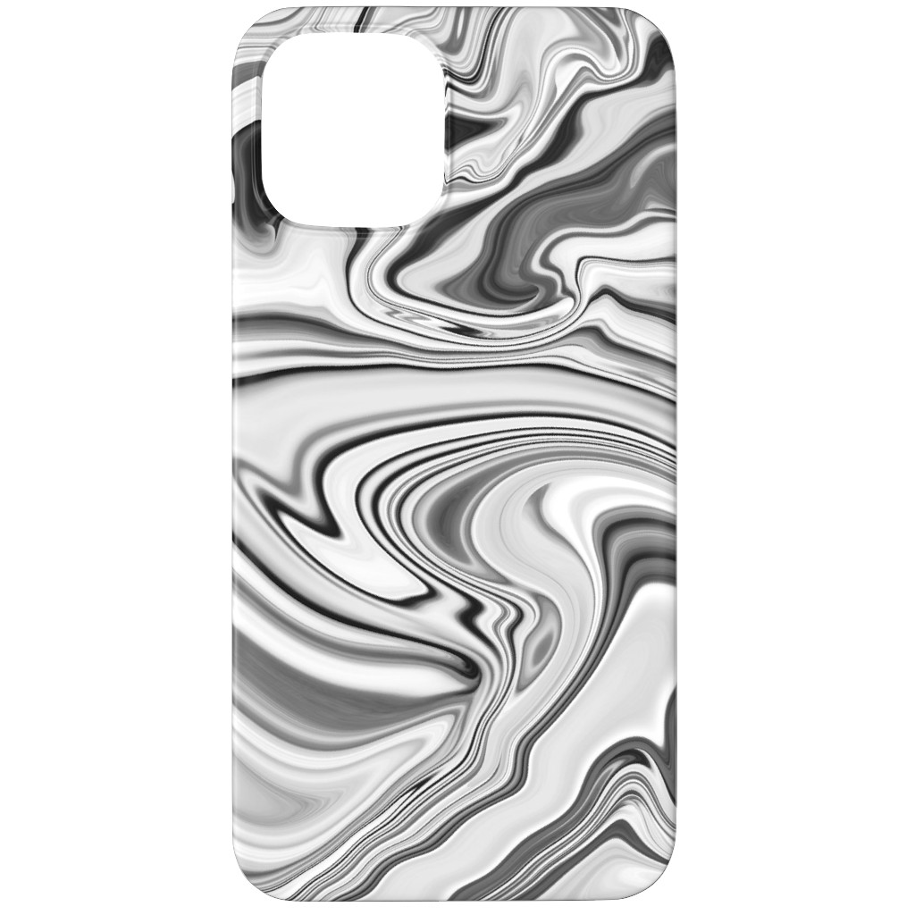 Love Spell Marble - Black and White Phone Case, Silicone Liner Case, Matte, iPhone 11 Pro, Gray, Gray