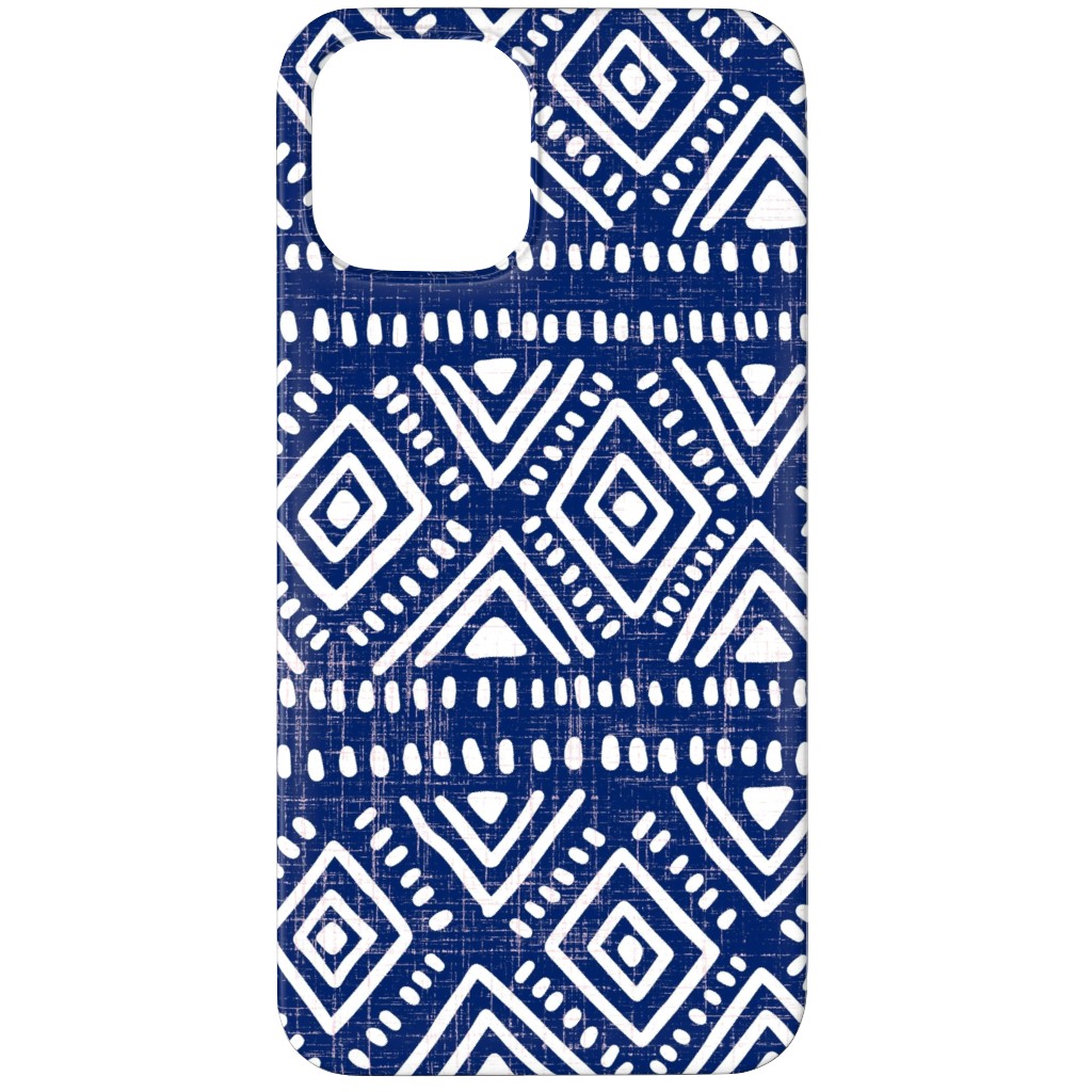 Abstract Diamonds - Navy Phone Case, Silicone Liner Case, Matte, iPhone 11 Pro, Blue, True Blue