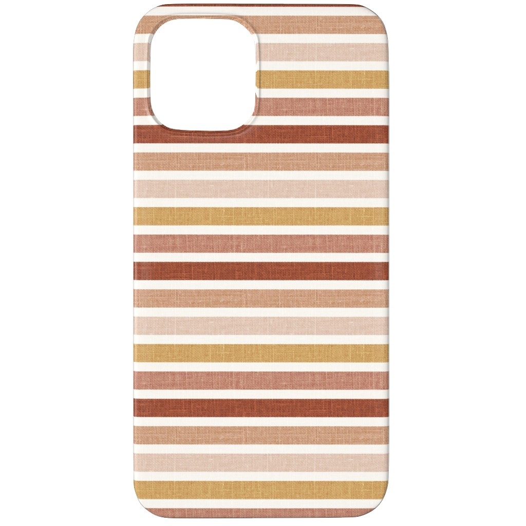 Retro Stripes - Pink on Faux Linen Phone Case, Silicone Liner Case, Matte, iPhone 11 Pro, Pink, Bright Pink