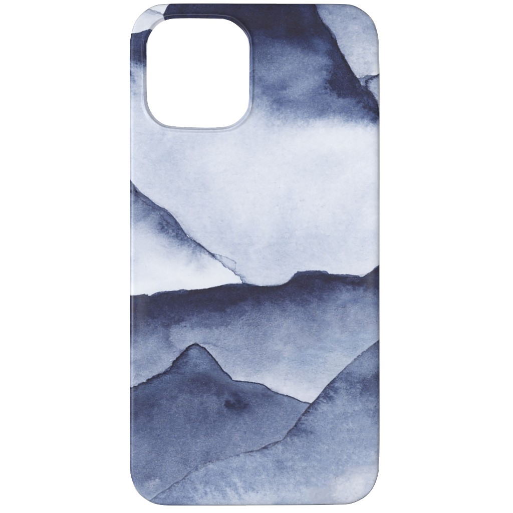 Watercolor Mountains - Blue Phone Case, Silicone Liner Case, Matte, iPhone 11 Pro, Blue, True Blue