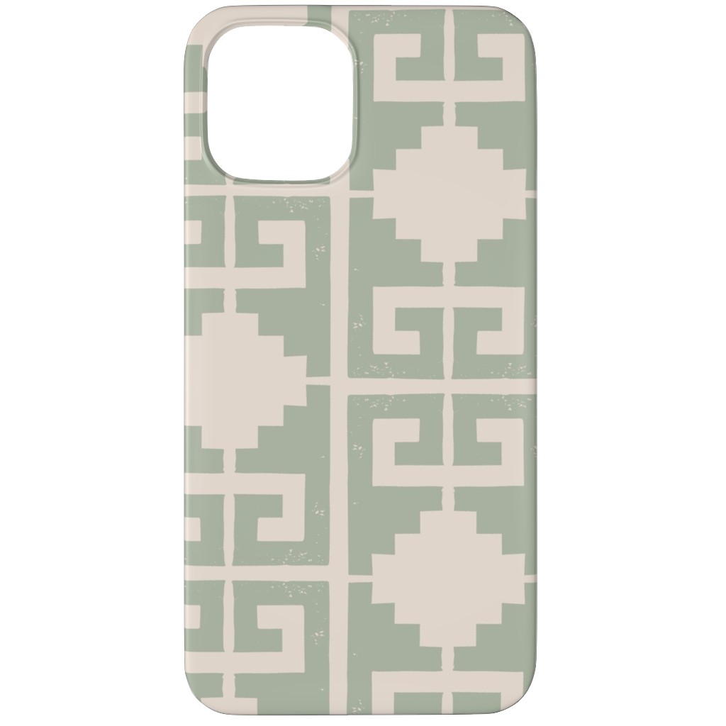 Greek To Me - Green on Cream Phone Case, Silicone Liner Case, Matte, iPhone 11 Pro, Green, Classic Green
