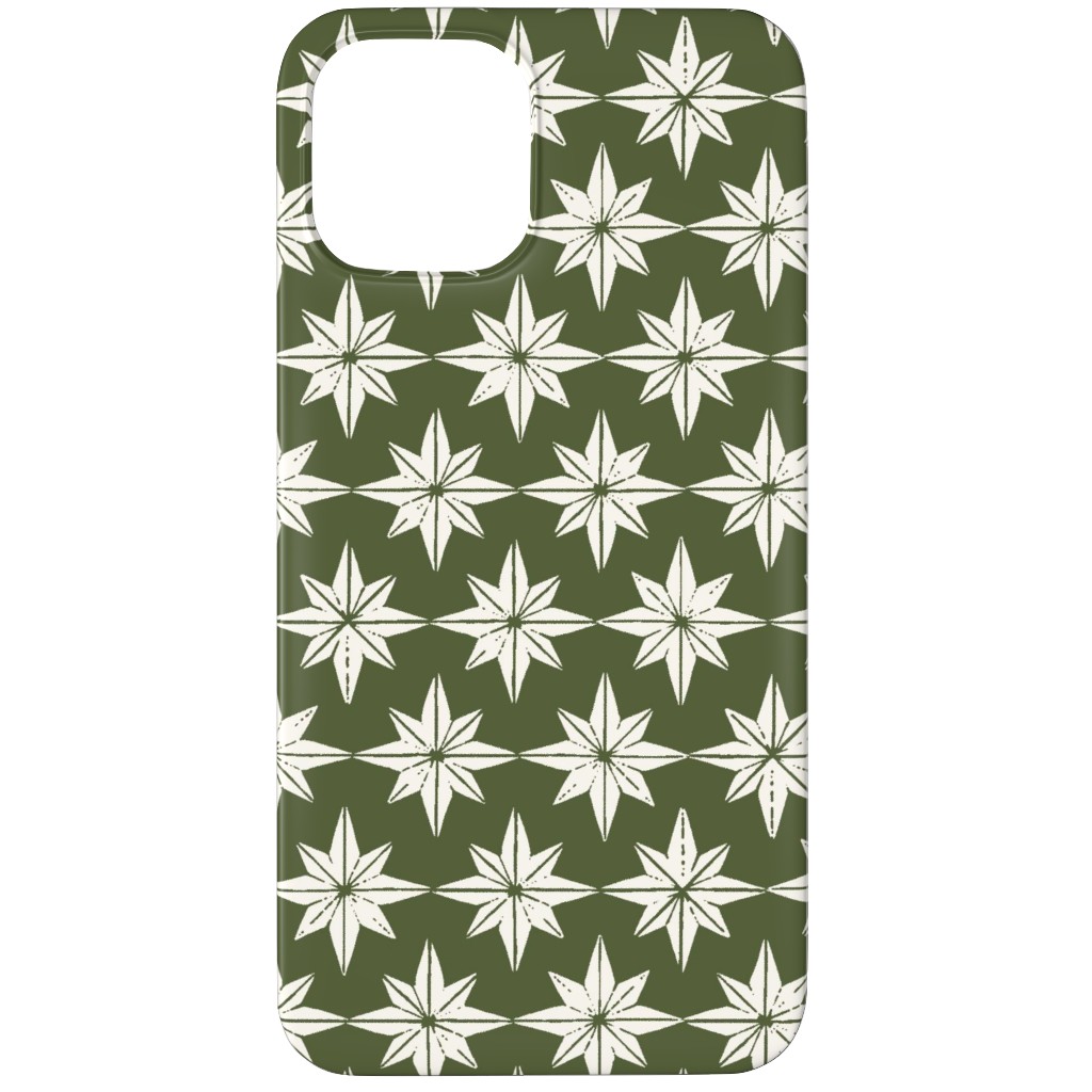 Christmas Star Tiles Phone Case, Silicone Liner Case, Matte, iPhone 11 Pro, Green
