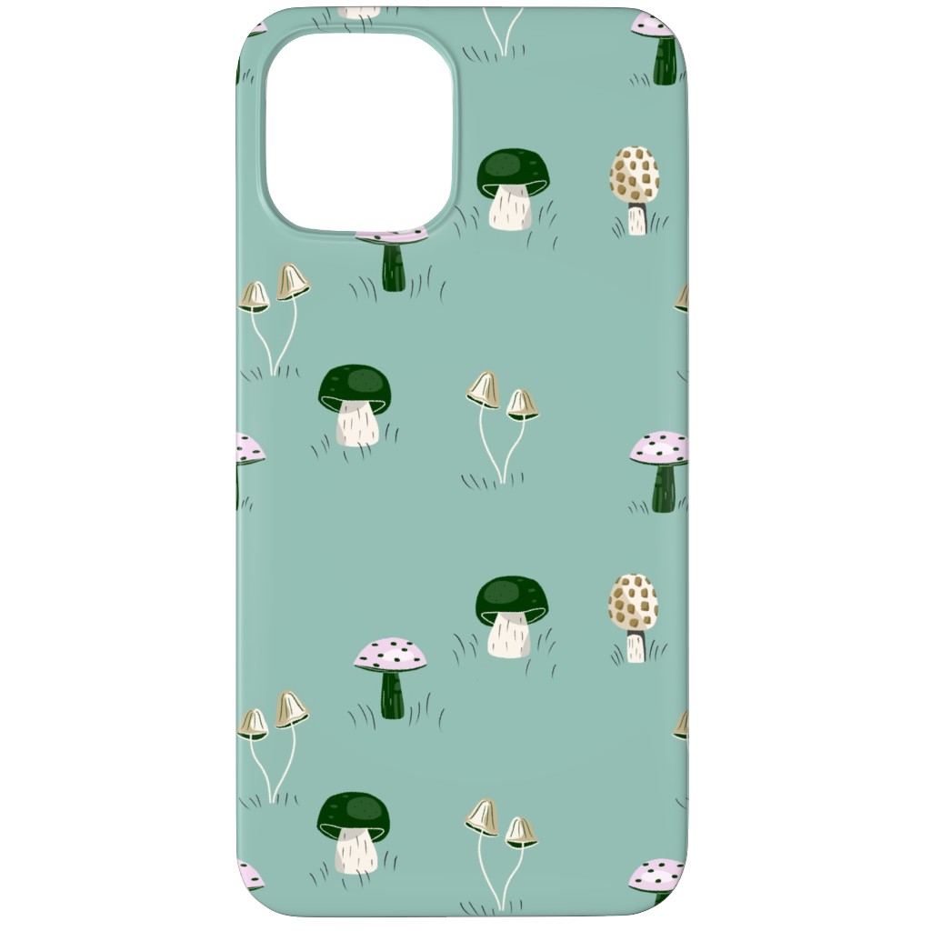 Mushroom Field - Green Phone Case, Silicone Liner Case, Matte, iPhone 11 Pro, Green
