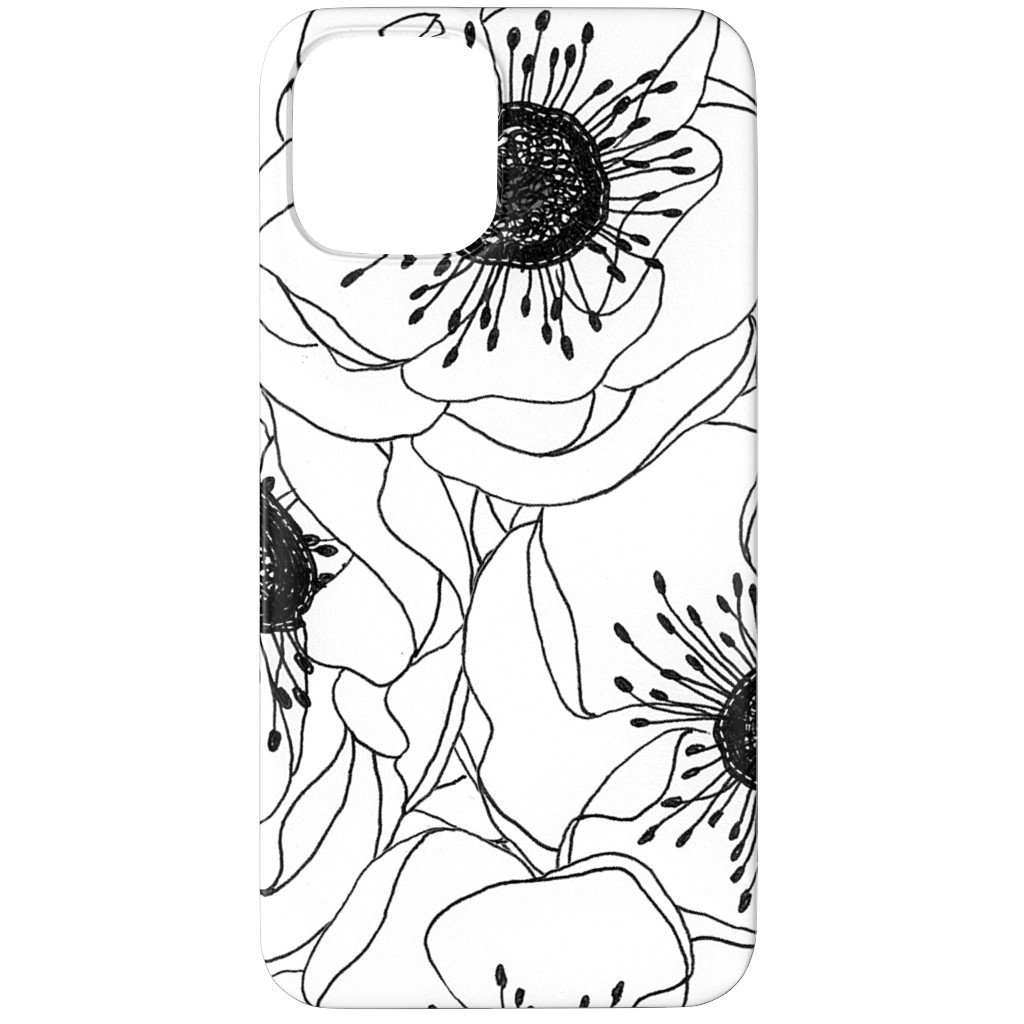 White Anemones - Neutral Phone Case, Silicone Liner Case, Matte, iPhone 11 Pro, White, White