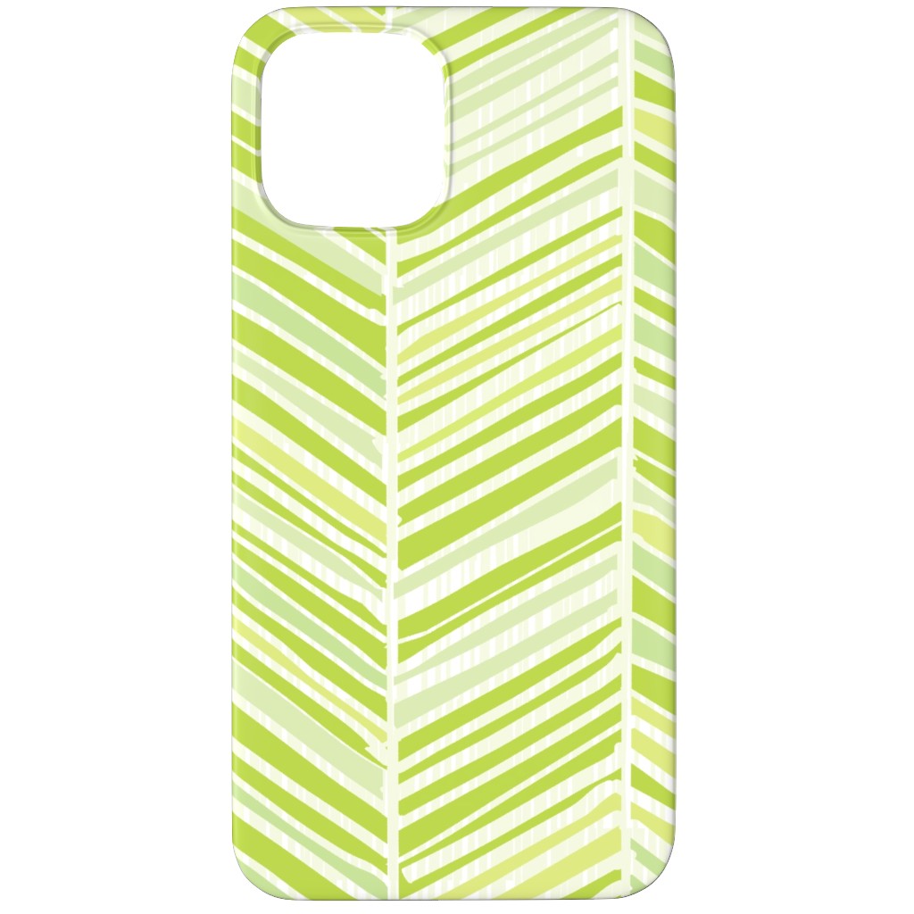 Herringbone Hues of Green Phone Case, Silicone Liner Case, Matte, iPhone 11 Pro, Green