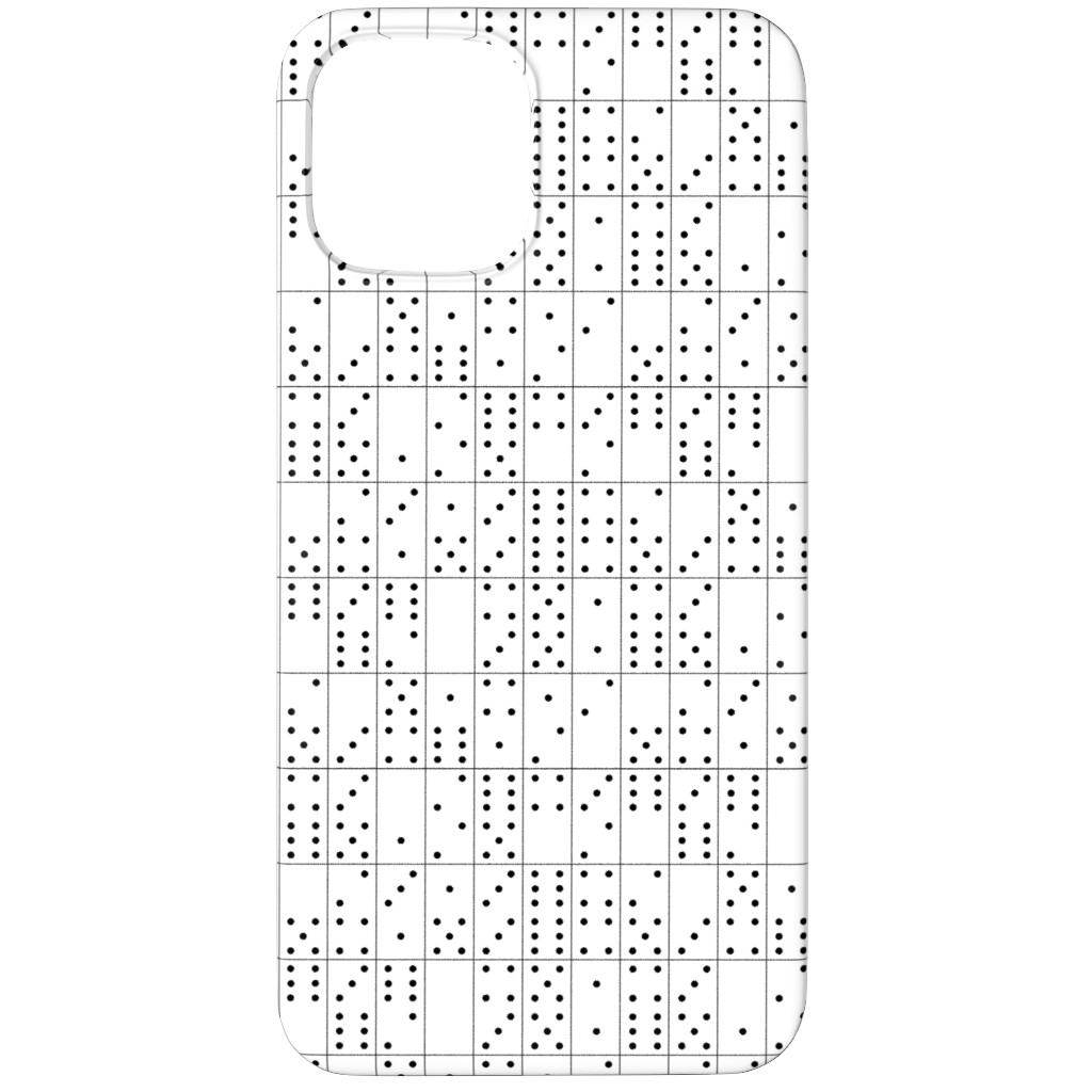 Domino Universe - Black and White Phone Case, Silicone Liner Case, Matte, iPhone 11 Pro, White