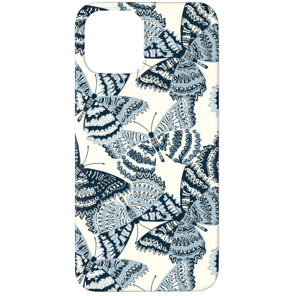 Butterfly - Hand Drawn - Blue Phone Case, Silicone Liner Case, Matte, iPhone 11 Pro, Blue, True Blue