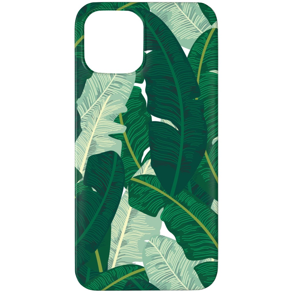 Classic Banana Leaves in Palm Springs Green Phone Case, Silicone Liner Case, Matte, iPhone 11 Pro, Green