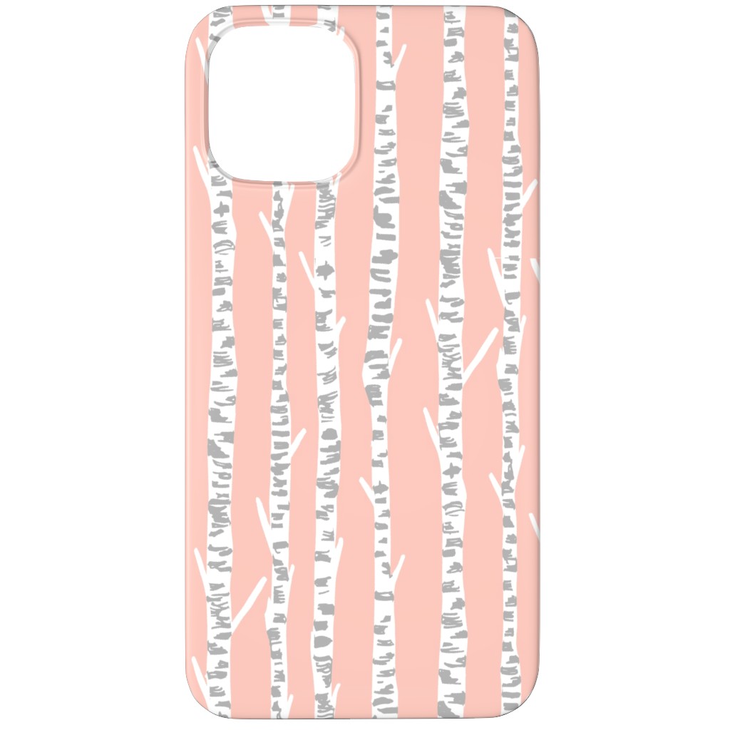 Birch Tree - Pink Phone Case, Silicone Liner Case, Matte, iPhone 11 Pro, Pink, Bright Pink