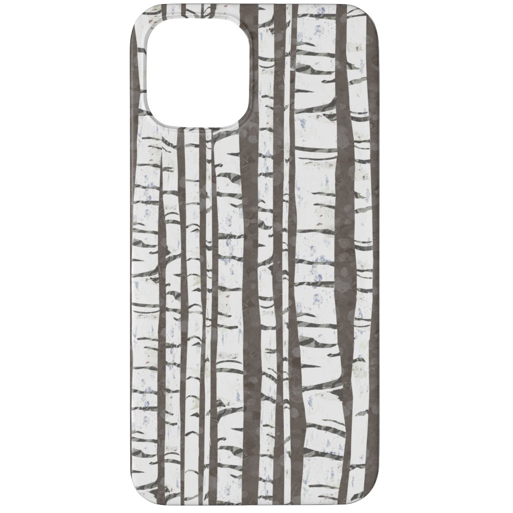 Birch Forest - Gray Phone Case, Silicone Liner Case, Matte, iPhone 11 Pro, Gray, Gray